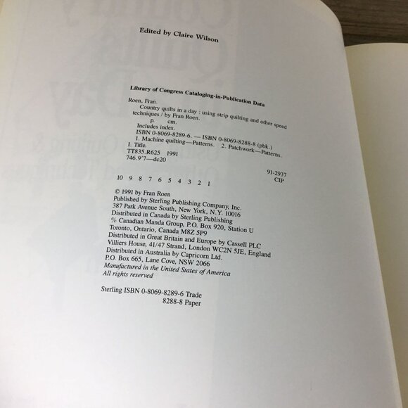 Country Quilts In A Day By Fran Roen Softcover Book 1991 - Picture 4 of 6